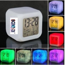 OkaeYa-6 Colour Changing LED Digital Alarm Clock with Date